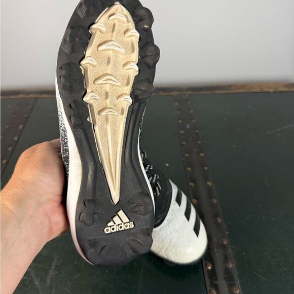 Adidas Icon V MD K Black White Baseball Cleats G28293 Youth Size US 3.5 - Picture 2 of 5
